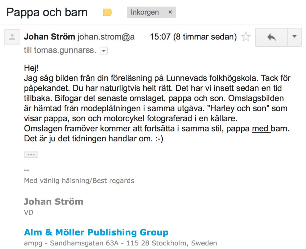 Pappa skaffar barn