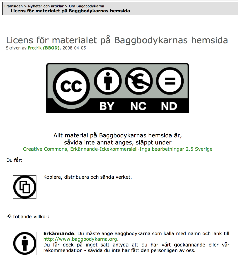 CC-BY-NC-ND 2.5 Baggbodykarna